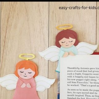 paper angel bookmark craft