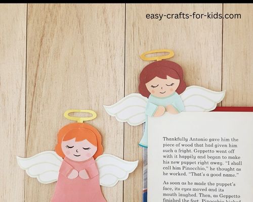 paper angel bookmark craft