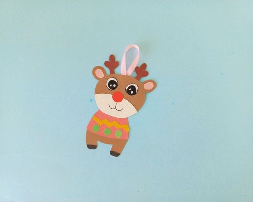 reindeer paper ornament