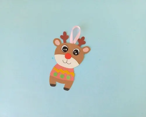 reindeer paper ornament