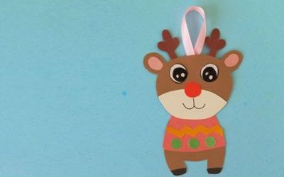 Rudolph Christmas ornament craft