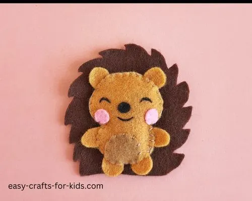 hedgehog felt animal craft