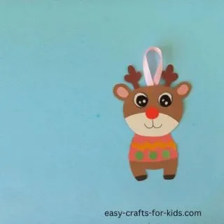 Rudolph Christmas ornament craft
