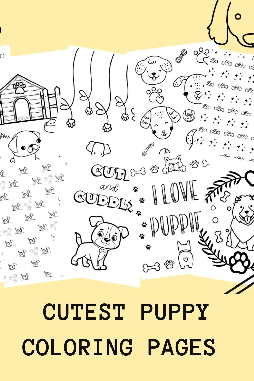Cute Puppy Coloring Pages