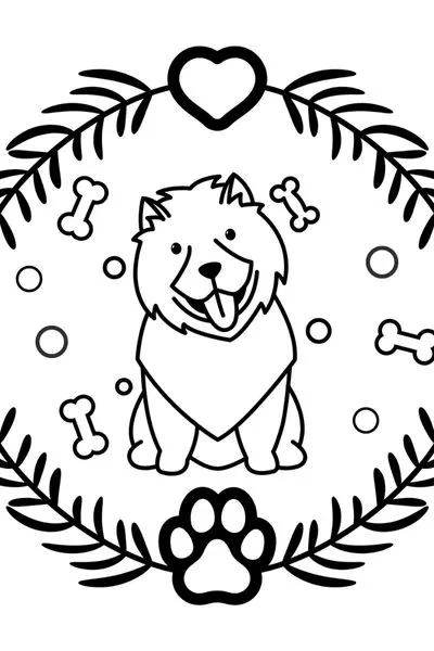 Easy Puppy Coloring Sheet