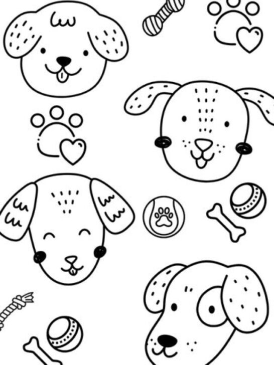 cute puppy face coloring page