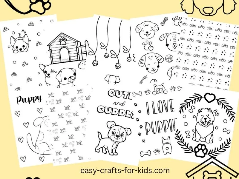 cute puppy coloring pages