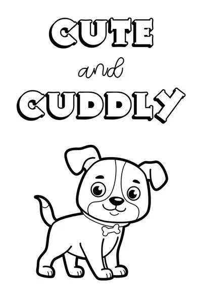 cutest puppy coloring picture