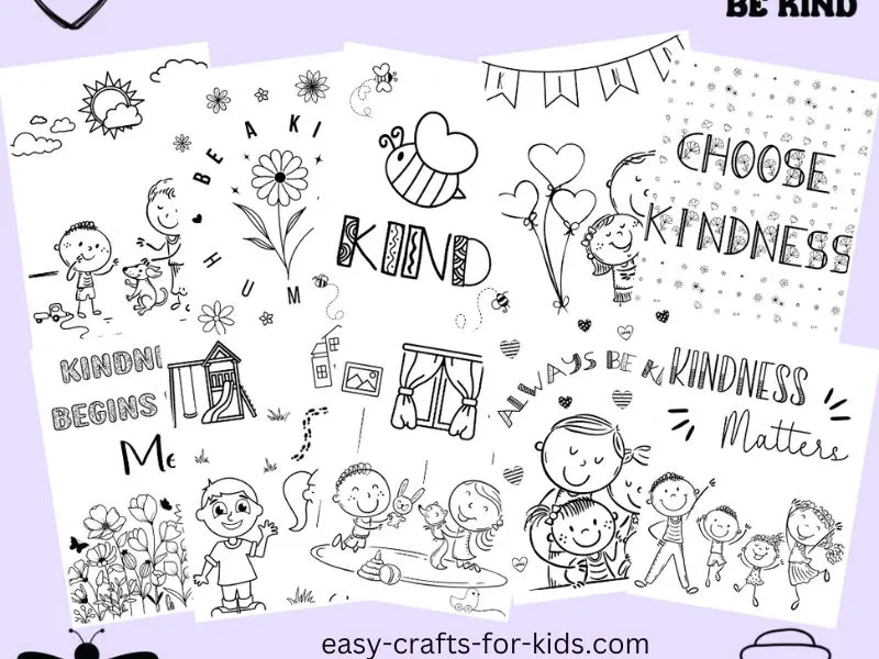 free kindness colouring pages