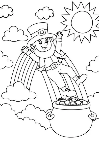 leprechaun colouring pictures
