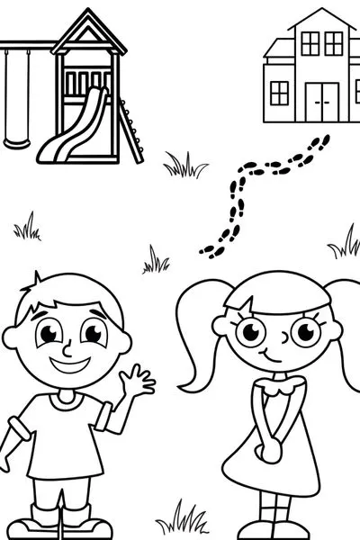 making friends coloring pages