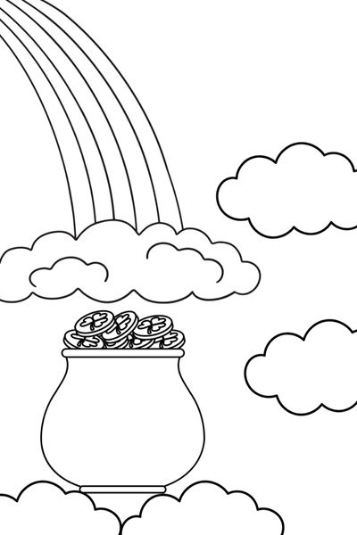 pot of gold coloring page