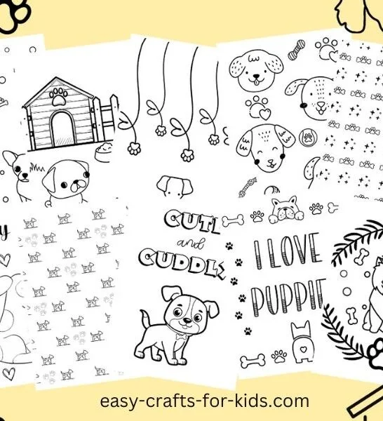 cute puppy coloring pages