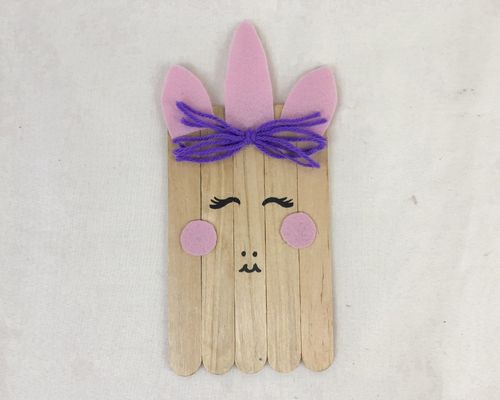 Unicorn craft with popsicle sticks