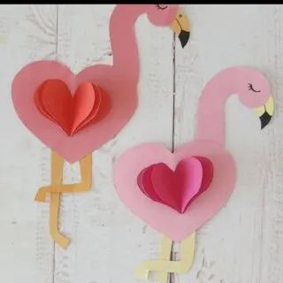 flamingo heart craft
