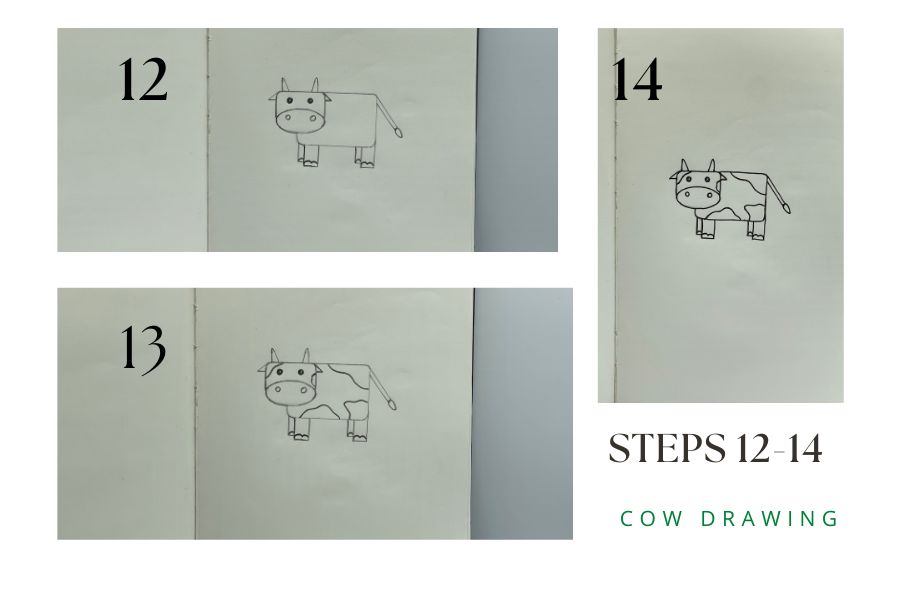 how to draw a cow for beginners
