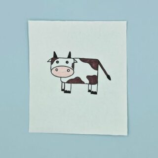 How to draw a Simple Cow cute and easy Step by Step-saigonsouth.com.vn