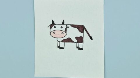 Line drawing of cow -simple Royalty Free Vector Image-saigonsouth.com.vn