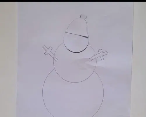 how to draw a realistic snowman