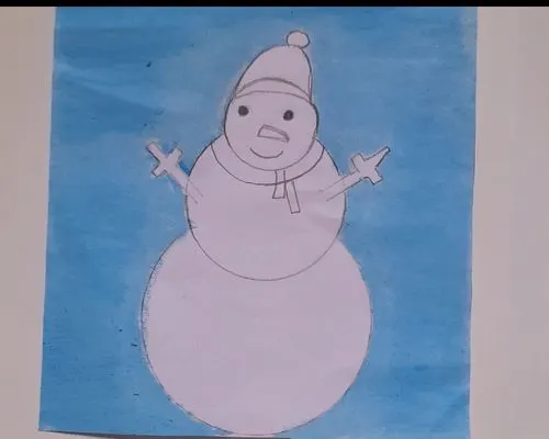 how to draw a snowman step by step