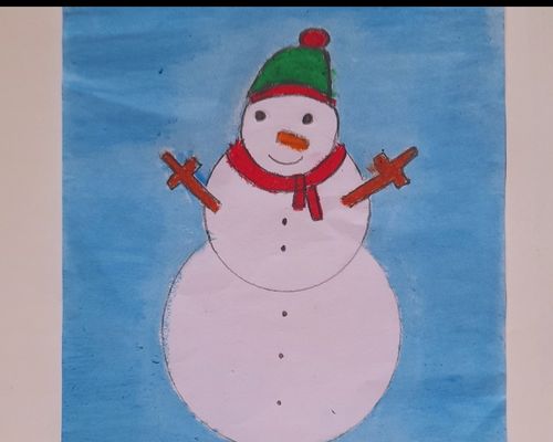 how to draw a snowman with scarf