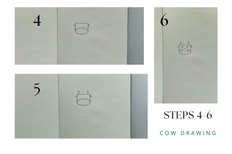 how to draw an easy cow
