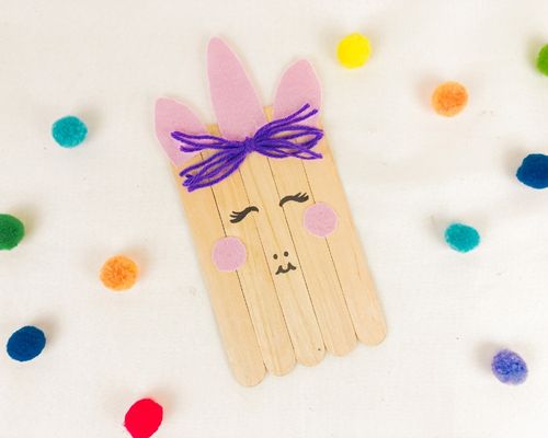 lolly stick unicorn craft