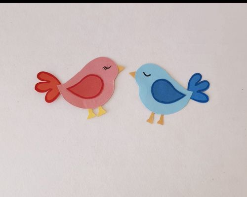 pair of love birds craft for Valentine Day