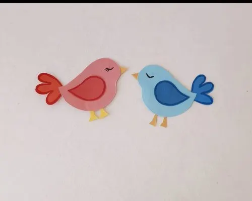 pair of love birds craft for Valentine Day