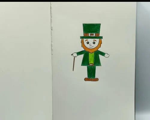 how to draw a leprechaun in color