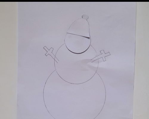 how to draw a realistic snowman