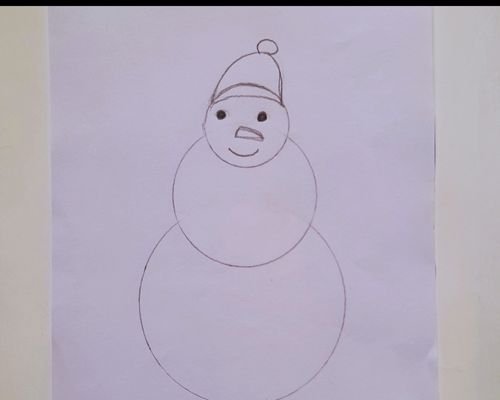 how to draw a snowman easy