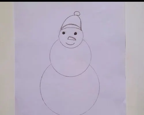 how to draw a snowman easy