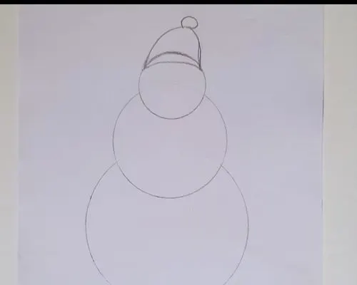 snowman drawing instructions