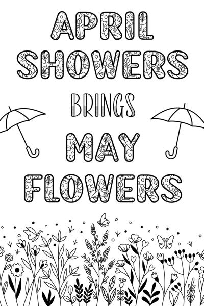 April coloring pages
