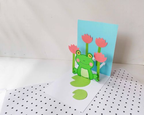 Frog Pop Up Card for Kids