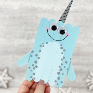 Popsicle stick narwhal crafts for kids