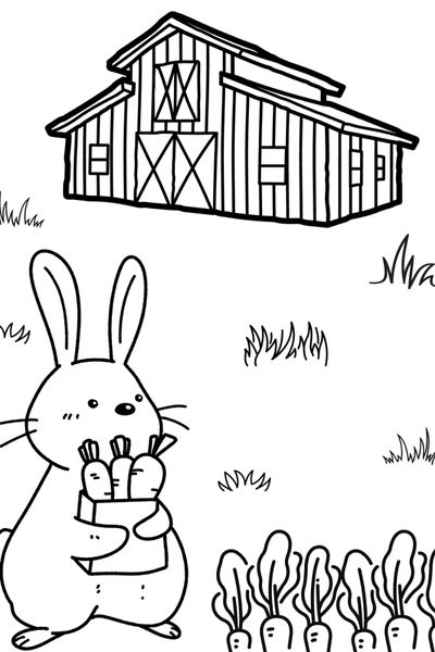 bunny rabbit coloring pages to print