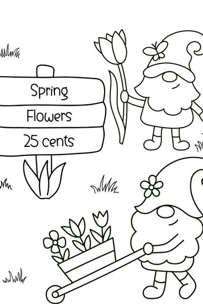 cute Spring coloring pages