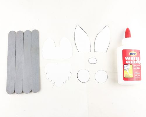 easy artic fox craft with popsicle sticks