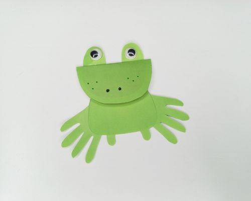frog handprints for kids