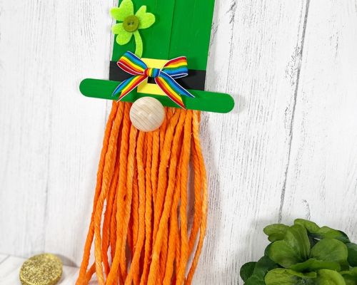 gnome leprechaun lollipop stick craft