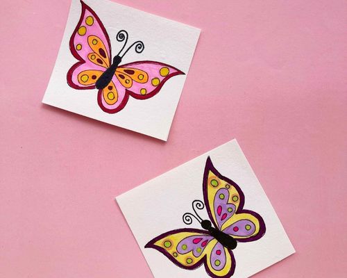 how to draw a butterfly easily