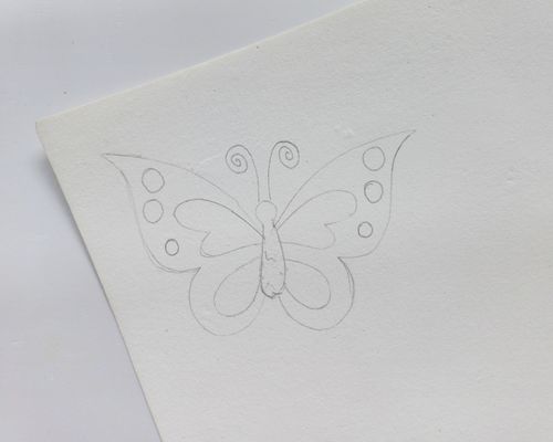 how to draw a butterfly in color