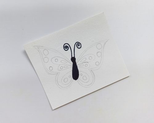 how to draw a butterfly step by step