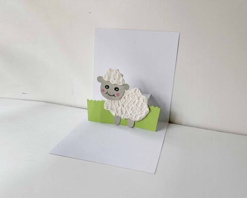 how to make a pop up sheep card