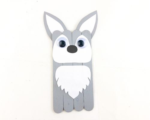 how to make an artic fox with popsicle sticks