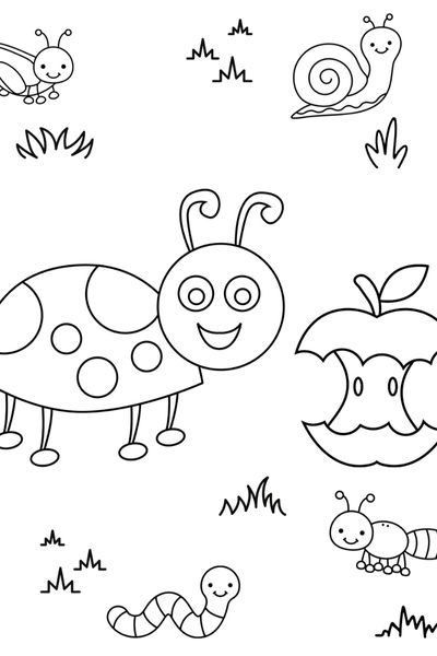 ladybird coloring pictures to print