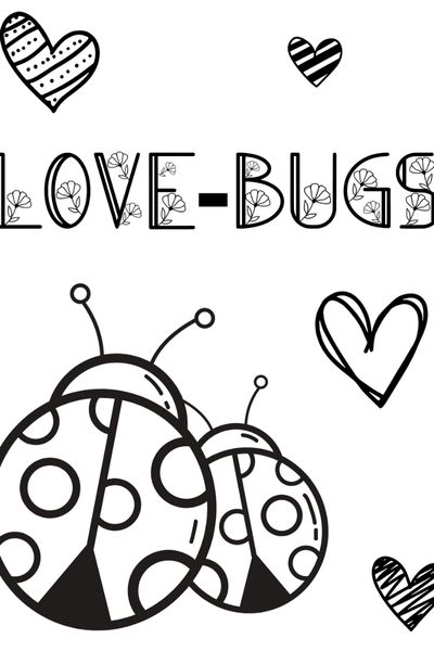 lovebug valentine coloring pages