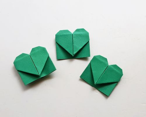shamrock hearts origami instructions
